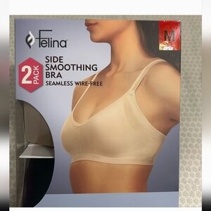 Felina side smoothing bra 2 pack set, New Medium
